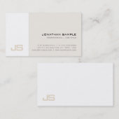 Professionele Moderne Stijlvolle Design Monogram Visitekaartje (Voorkant / Achterkant)