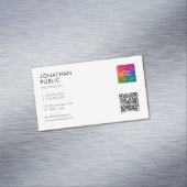 Professionele Moderne Stijlvolle Eenvoudige Logo Q Magnetisch Visitekaartje (Voorbeeld)