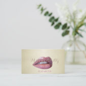 Professionele Moderne Stijlvolle Glitterende Lippe Visitekaartje (Staand voorkant)