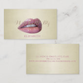 Professionele Moderne Stijlvolle Glitterende Lippe Visitekaartje (Voorkant / Achterkant)