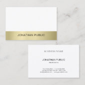 Professionele, moderne, stijlvolle, gouden look Lu Visitekaartje (Voorkant / Achterkant)