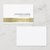 Professionele, moderne, stijlvolle goudlook visitekaartje (Voorkant / Achterkant)