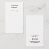 Professionele, moderne, stijlvolle kalligrafie Lin Visitekaartje (Voorkant / Achterkant)