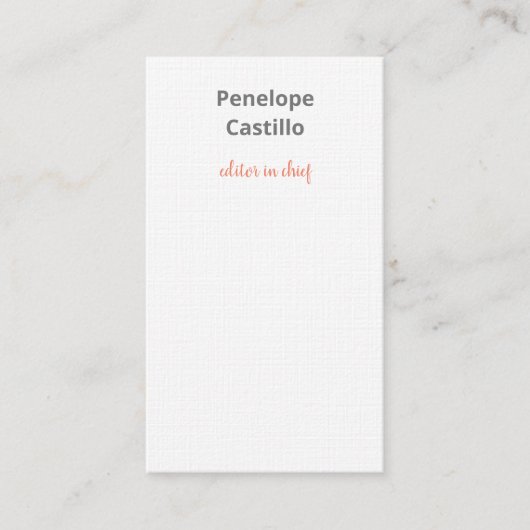 Professionele, moderne, stijlvolle kalligrafie Lin Visitekaartje (Voorkant)