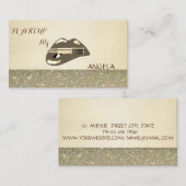 Professionele moderne stijlvolle lips-lipstick visitekaartje (Voorkant / Achterkant)