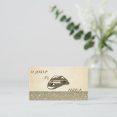 Professionele moderne stijlvolle lips-lipstick visitekaartje (Staand voorkant)