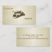 Professionele moderne stijlvolle lips-lipstick visitekaartje (Voorkant / Achterkant)