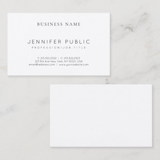 Professionele, moderne, stijlvolle vormgeving in l visitekaartje (Voorkant / Achterkant)