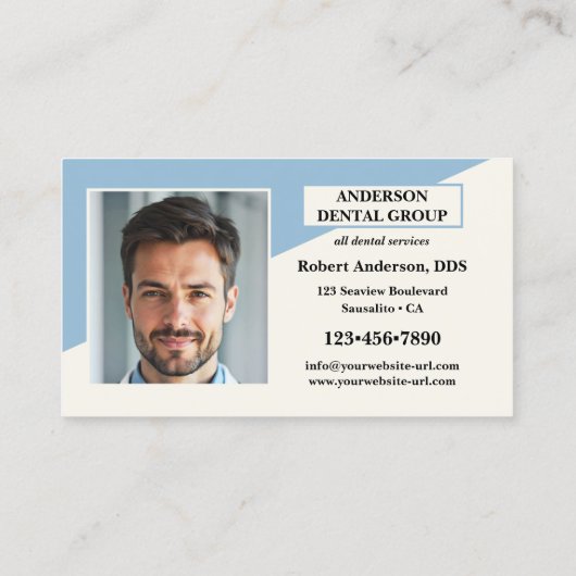 Professionele moderne tandheelkundige kliniek tand visitekaartje (Achterkant)