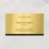 Professionele moderne trendy elegante gouden Sjabl Visitekaartje (Achterkant)