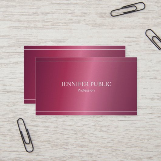 Professionele Moderne Trendy Glamoureuze Duidelijk Visitekaartje (Voorkant / Achterkant in situ)