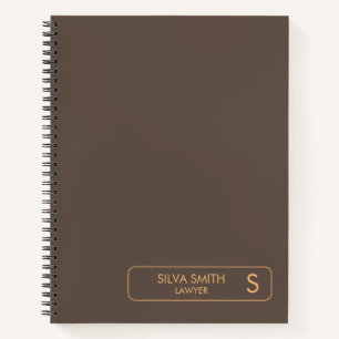 Professionele Moderne Trendy Monogram Eerste Lette Notitieboek