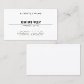 Professionele moderne trendy stijlvolle eenvoudige visitekaartje (Voorkant / Achterkant)