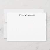 Professionele moderne typografie zwart notitiekaartje (Voorkant)