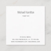 Professionele moderne vastgoedbouw logo vierkante visitekaartje (Achterkant)