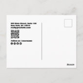 Professionele moderne vet typografie QR-code Briefkaart (Achterkant)
