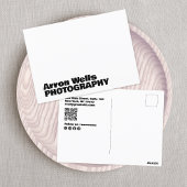 Professionele moderne vet typografie QR-code Briefkaart
