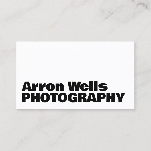 Professionele moderne vet typografie QR-code Visitekaartje (Voorkant)