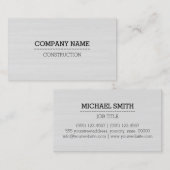 Professionele moderne witte houtnerf #6 visitekaartje (Voorkant / Achterkant)