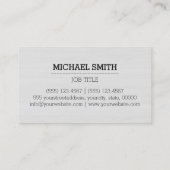 Professionele moderne witte houtnerf #6 visitekaartje (Achterkant)