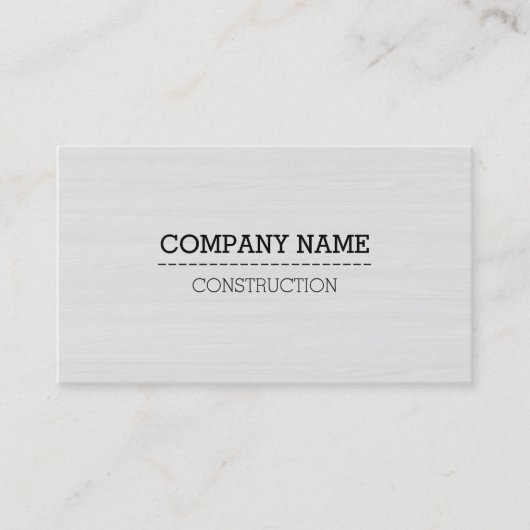 Professionele moderne witte houtnerf #6 visitekaartje (Voorkant)