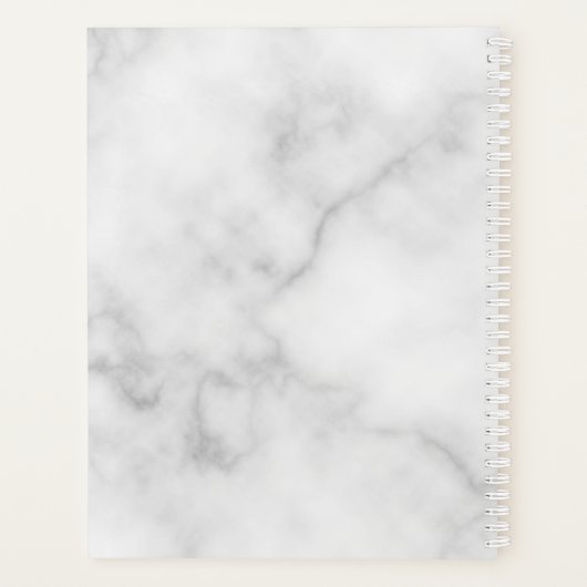 Professionele moderne witte marmer planner (Achterkant)