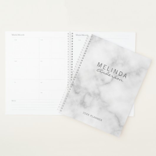 Professionele moderne witte marmer planner (Display)