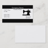 Professionele, moderne, witte naaimachine visitekaartje (Voorkant / Achterkant)