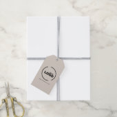 Professionele, moderne zakelijke Logo beige Cadeaulabel (Met Touw)