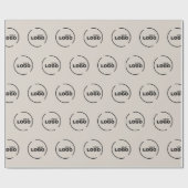 Professionele, moderne zakelijke Logo beige Cadeaupapier (Vlak)