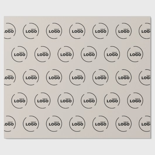 Professionele, moderne zakelijke Logo beige Cadeaupapier (Vlak)