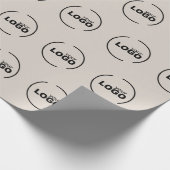 Professionele, moderne zakelijke Logo beige Cadeaupapier (Hoek)