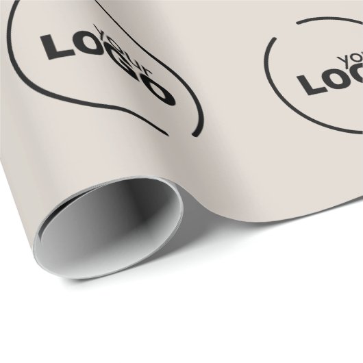 Professionele, moderne zakelijke Logo beige Cadeaupapier (Rol Hoek)
