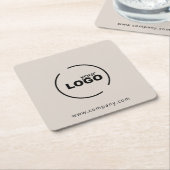 Professionele, moderne zakelijke Logo beige Kartonnen Onderzetters (Schuin)