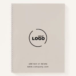 Professionele, moderne zakelijke Logo beige Notitieboek