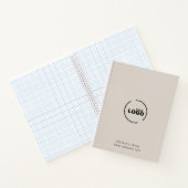 Professionele, moderne zakelijke Logo beige Notitieboek (Binnen)