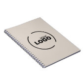 Professionele, moderne zakelijke Logo beige Notitieboek (Rechterzijde)