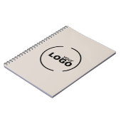 Professionele, moderne zakelijke Logo beige Notitieboek (Linkerzijde)