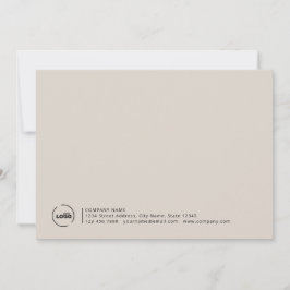 Professionele, moderne zakelijke Logo beige Notitiekaartje
