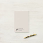 Professionele, moderne zakelijke Logo beige Post-it® Notes (Op bureau)