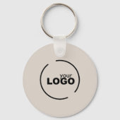 Professionele, moderne zakelijke Logo beige Sleutelhanger (Voorkant)