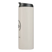 Professionele, moderne zakelijke Logo beige Thermosbeker (Geroteerd rechts)