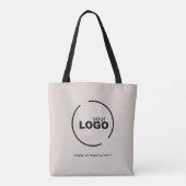 Professionele, moderne zakelijke Logo beige Tote Bag (Achterkant)