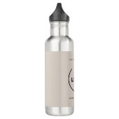 Professionele, moderne zakelijke Logo beige Waterfles (Links)