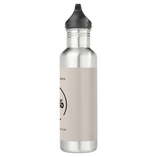 Professionele, moderne zakelijke Logo beige Waterfles (Rechts)