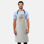 Professionele moderne zakelijke Logo beige werknem Schort (Gedragen)