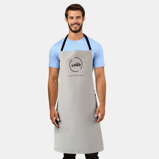 Professionele moderne zakelijke Logo beige werknem Schort (Gedragen)