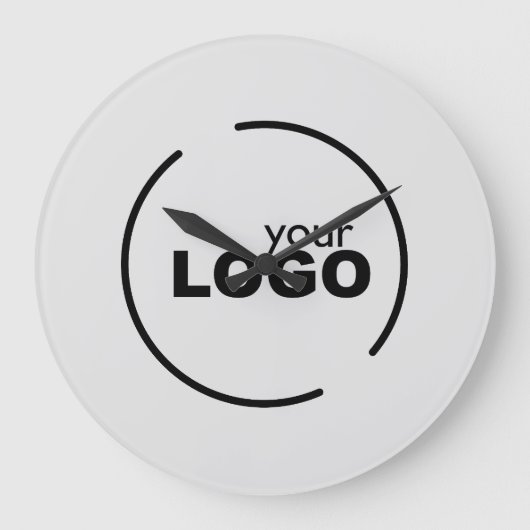Professionele moderne zakelijke Logo grijs Grote Klok (Voorkant)