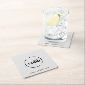 Professionele moderne zakelijke Logo grijs Kartonnen Onderzetters (Insitu)