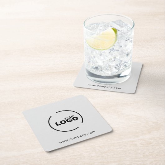 Professionele moderne zakelijke Logo grijs Kartonnen Onderzetters (Insitu)